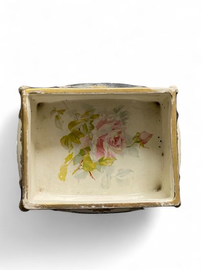 A large colored earthenware 
