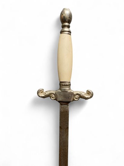 An American Masonic dagger with solid silver...
