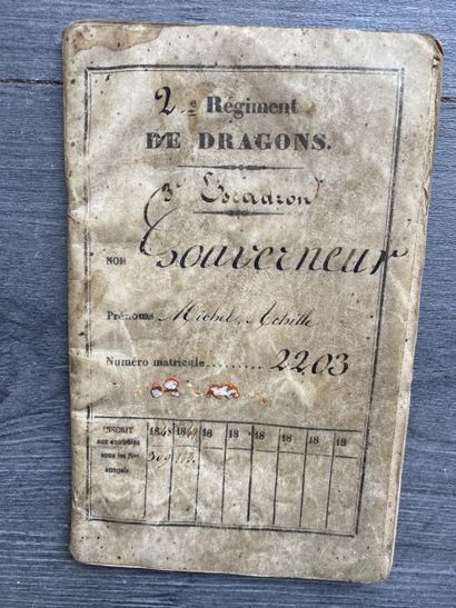 Un livret d'homme de troupe (modèle n°45...