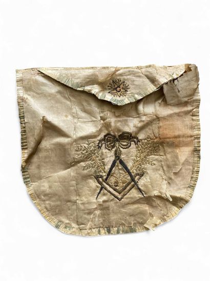 A French Rite silk apron (to be restored)...