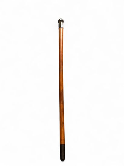 Masonic wooden ceremonial cane with black...