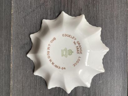 Set of three masonic cups and saucers (two...