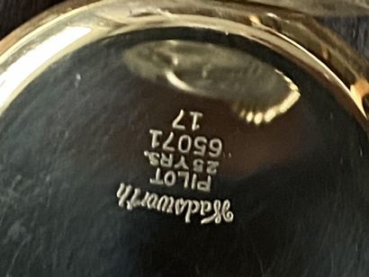 A gold-plated masonic pocket watch signed...