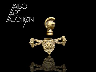 Set of two Knight Templar gilt brass dagger...