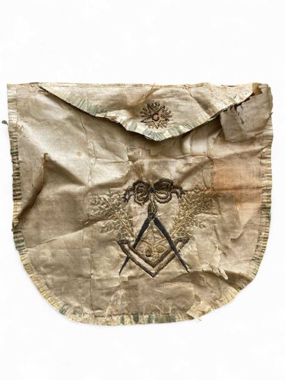 A French Rite silk apron (to be restored)...