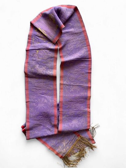 An Odd Fellows harness with red colored edges...