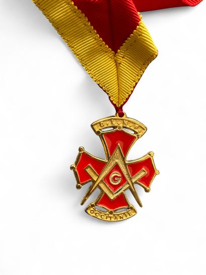 Large gilt metal Occitanie GLNF medal featuring...