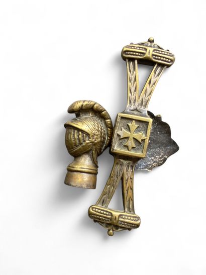 Set of two Knight Templar gilt brass dagger...