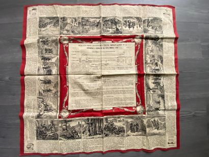 Un lot de trois foulards en soie (un foulard...