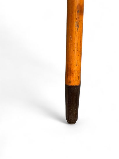 Masonic wooden ceremonial cane with black...