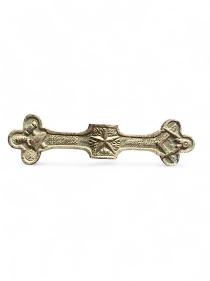 Steel dagger sword handle with Masonic symbols...