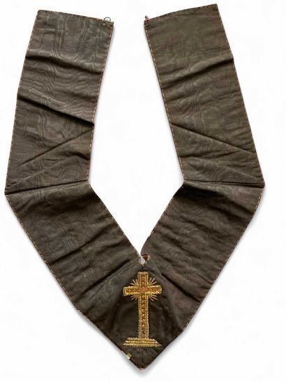 A red (faded) Rosicrucian camail with the...