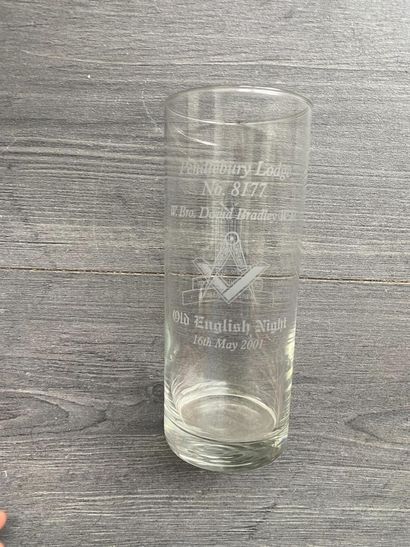 Large glass engraved 
