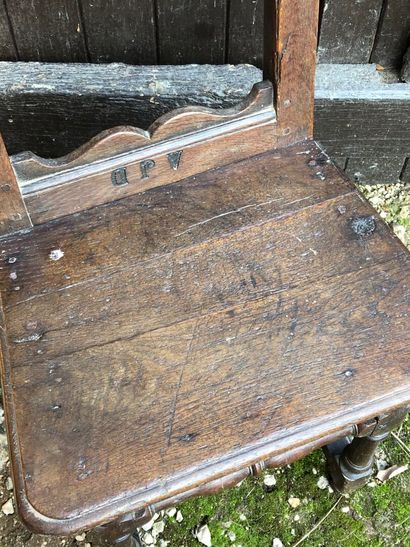 CHAISE escabelle en bois naturel, dossier...