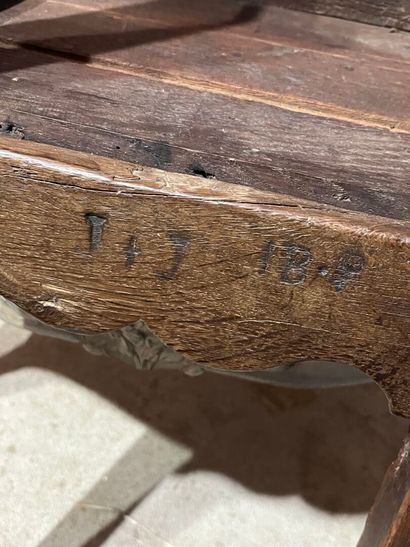 CHAISE escabelle en bois naturel, dossier...