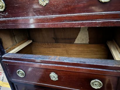 SECRETAIRE en acajou et placage d'acajou,...