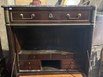 SECRETAIRE en acajou et placage d'acajou,...
