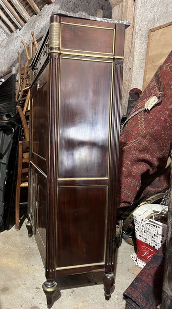 SECRETAIRE en acajou et placage d'acajou,...
