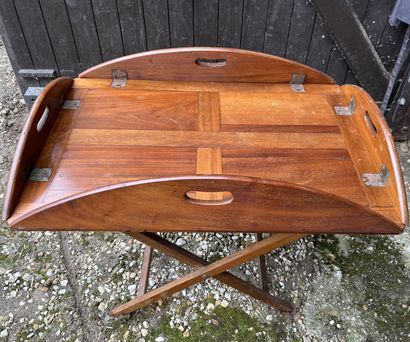 TABLE MAJORDOME ou Buttler-Tray en acajou,...