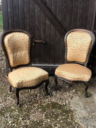 PAIRE de CHAISES de style Louis-Philippe...