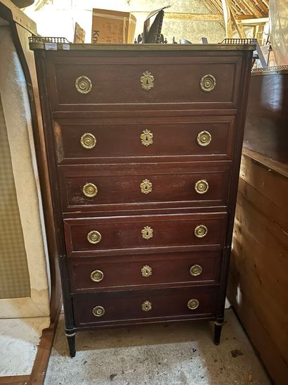 SECRETAIRE en acajou et placage d'acajou,...