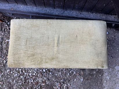 BANQUETTE rectangulaire en bois naturel mouluré...