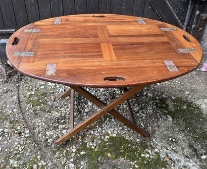 TABLE MAJORDOME ou Buttler-Tray en acajou,...