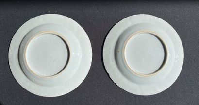 CHINE. LOT de porcelaine en camaïeu de bleu...