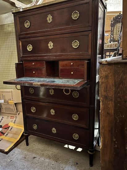 SECRETAIRE en acajou et placage d'acajou,...