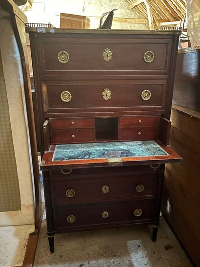 SECRETAIRE en acajou et placage d'acajou,...