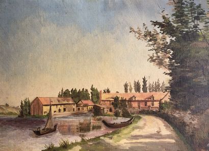 École FRANCAISE du XIXe siècle. 
Paysage...