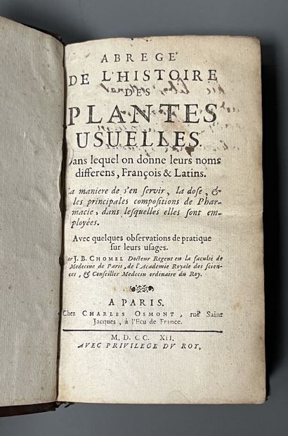 [Botany; medicine]. CHOMEL (Pierre Jean Baptiste)....