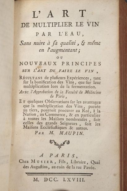 [OEnologie]. [BEGUILLET] ; MAUPIN. Recueil...