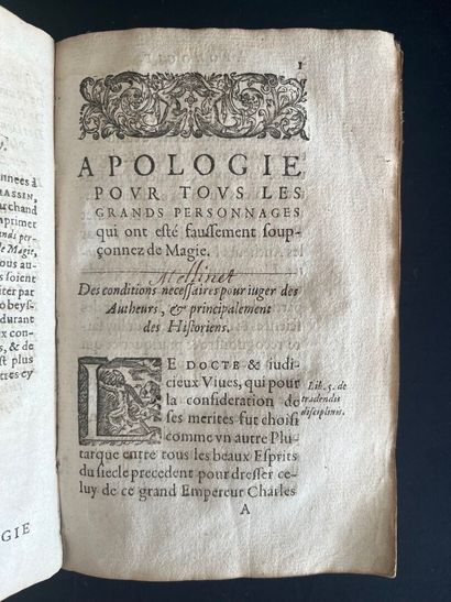 [Occultism]. NAUDÉ (Gabriel). Apologie pour...