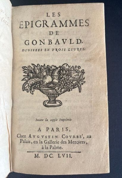GOMBAULD (Jean Ogier de). Gombauld's epigrams...