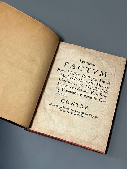 [Factums]. [Catalonia]. [La Mothe-Houdancourt]....