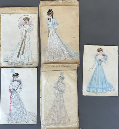 [Engraving]. [Fashion, costume]. Set of fashion...