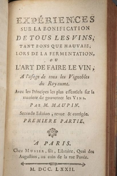 [OEnologie]. [BEGUILLET] ; MAUPIN. Recueil...