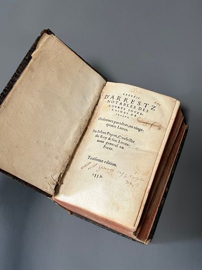 [Sixteenth-century book]. PAPON (Jean). Recueil...