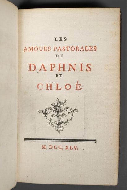 [LONGUS]. Les amours pastorales de Daphnis...