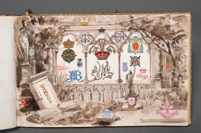 [Monograms]. Collection album of engraved...