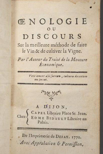 [OEnologie]. [BEGUILLET] ; MAUPIN. Recueil...