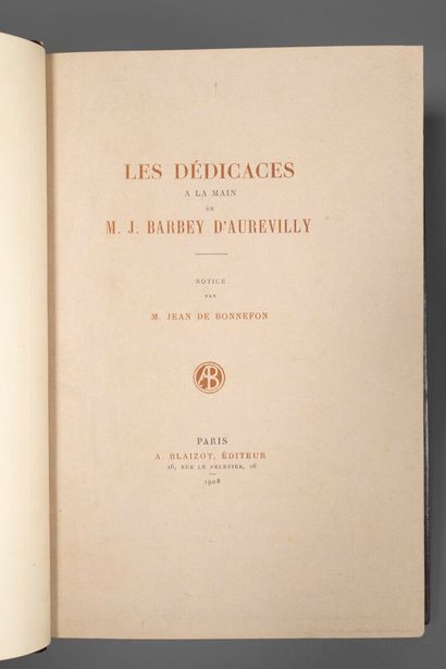 BONNEFON (Jean de). Les dédicaces à la main...