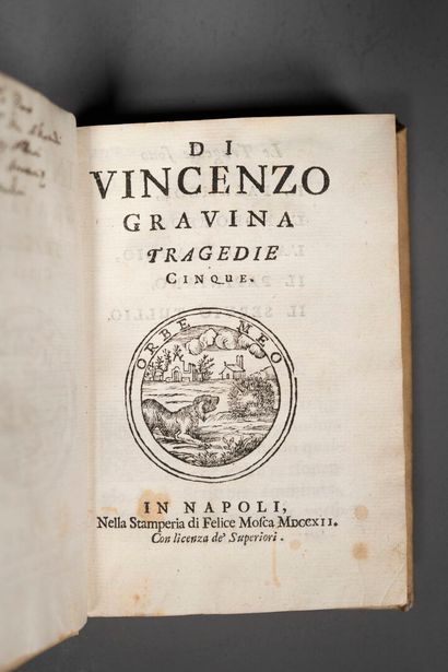 GRAVINA (Vincenzo). Tragedie cinque. In Napoli,...