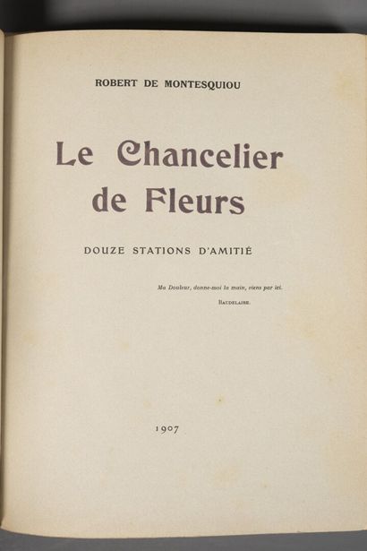 [Proust]. MONTESQUIOU (Robert de). Le chancelier...
