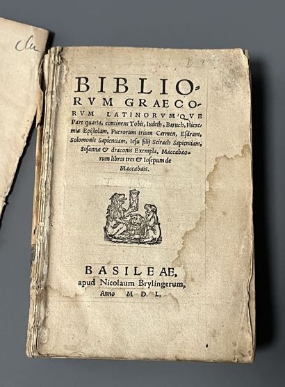 [Sixteenth-century book]. [Greek typography]....