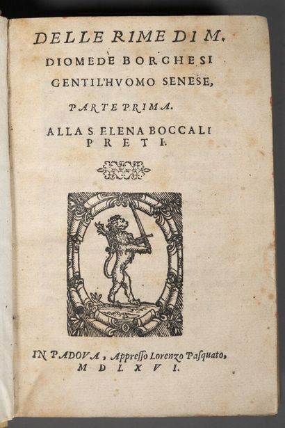 [Sixteenth-century book]. BORGHESI (Diomede)....