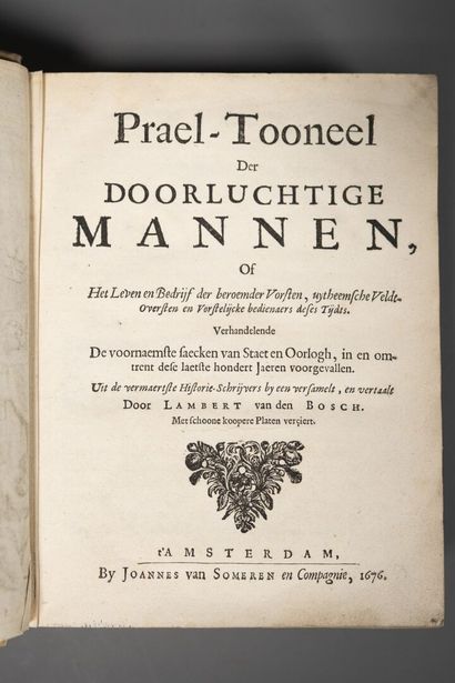 VAN DEN BOS (Lambert). Prael-tooneel der...
