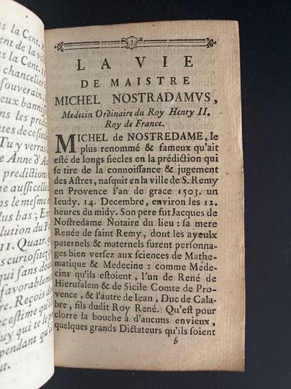 [Occultism]. NOSTRADAMUS. Les vrayes centuries...