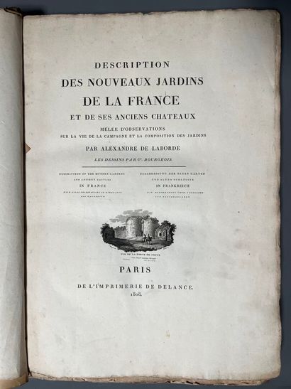[Gardens]. LABORDE (Alexandre de). Description...